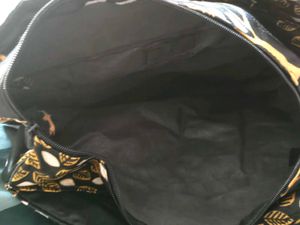 New Stylish Black &amp; Gold Tree Print Travel Bag