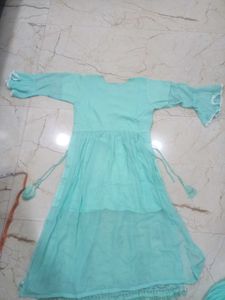 Elegant Aqua Embroidered Kurta Set