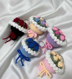 Crocheted Bouquet Keychain