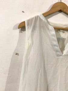 Off White Sleeveless Top