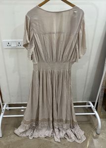 PALE PINK CURVY Bohemian Maxi Dress