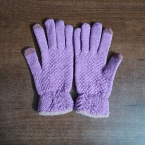 Lavender Touchscreen Gloves