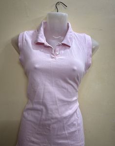 tennis / pickle ball Sleeveless Pink Polo Top