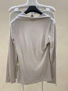 Striped Long-Sleeve Top with Square Neck