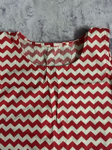 Red &amp; White Chevron Top
