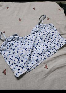 Floral Print Bustier Top