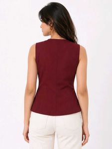 Chic Maroon Sleeveless vest top