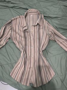 Striped Button-Up Shirt