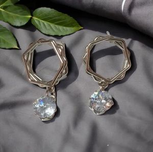 Unique Geometric Gemstone Earrings