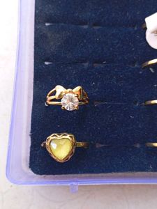 Charming Bow & Heart Rings