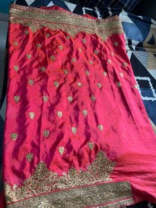 Heavy Fancy Designer Rani Pink Saree