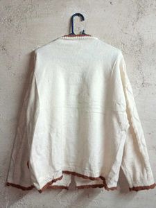 Charming Embroidered Cardigan Oversized