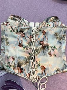 Imported Satin Silk Designer Corset Top