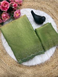 trending space silk Green saree