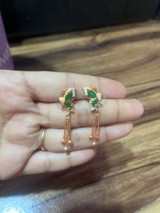 Butterfly Emerald &amp; Diamond Earrings
