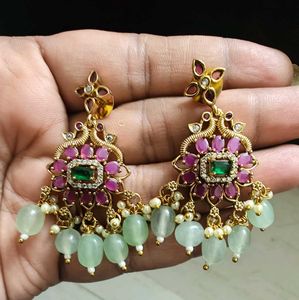 Exquisite Indian Gemstone Earrings