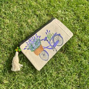 Handpainted premium pouch with parrot tassel