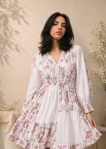 Floral Print Button-Up Midi Dress
