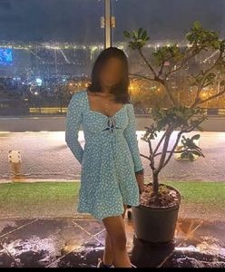 Mint green with white floral print