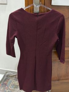 Chic Maroon Bodycon Dress