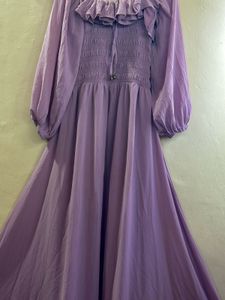 Lavender Puff Sleeve Dress