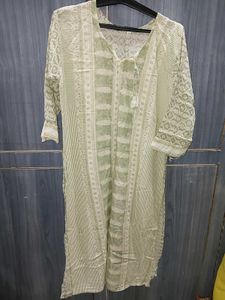 Elegant Green Printed Kurta Set with Dupatta