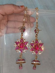 Exquisite Pink Kundan and zarkan Bridal Jewellery