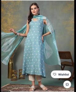 Elegant Sky Blue Kurta Set with Dupatta