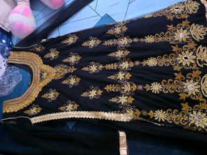 Embellished Black Kurta Set