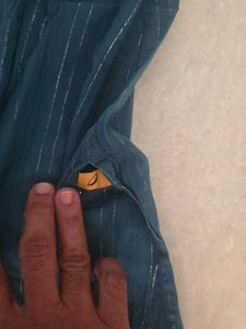 Embroidered Teal Kurta