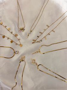 Elegant Gold Tone Necklaces Set