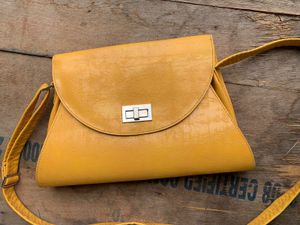 Vintage Mustard Yellow Shoulder Bag