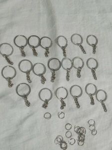 Bulk Lot of Keychain Rings & Chains