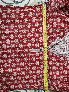 Beautiful Red Block Print Kurta