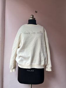 Cream 'luce in altis' Sweatshirt