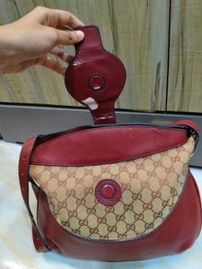 Gucci Shoulder Bag - Burgundy GG Canvas