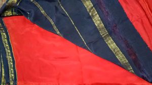 Vintage rust orange Saree with Ornate Border