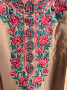 White farshi type Kurta Set with Embroid