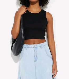 Sleek Black Ribbed Tank Top