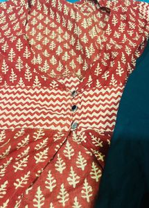 Red Printed Kurta