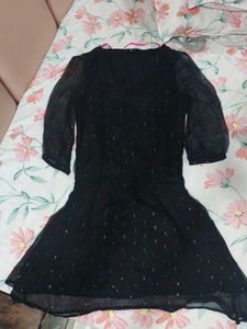 Chic Black Sheer Dress