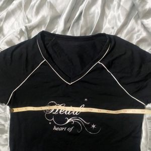 Black Stretchable Activewear Top