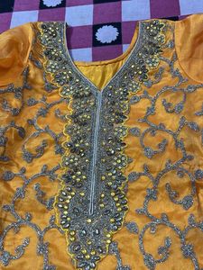Embellished Yellow Kurta Set