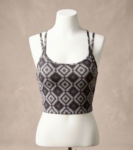 Geometric Print Criss Cross Top