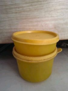 Set of 2 Yellow Tiffin box / Containers