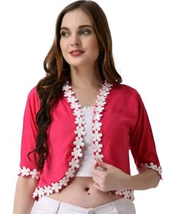 Charming Pink Floral Shrug