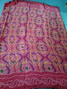 'Pink' Chundari Saree With Blouse