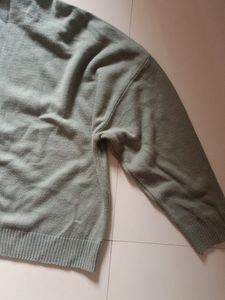 Chevron Turtleneck Knit Sweater