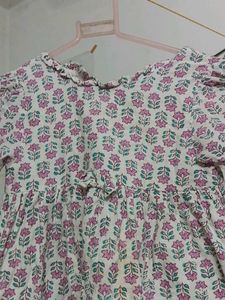 Cute Floral Print Baby Dress
