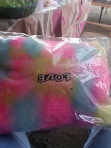 Multicolor Heart Shape Soft Plush Cushion